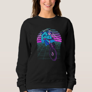 Retro Biker Girl Geisha Mountainbike Mtb Sweatshirt
