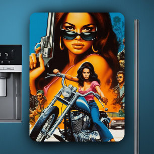Retro Biker Girls Magnet