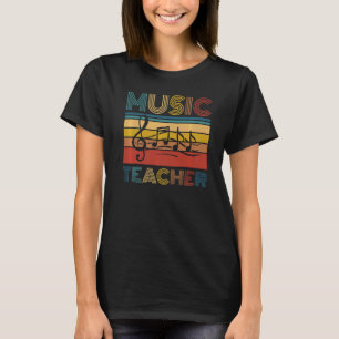 Retro Bildung Notes Educational School Vintag Musi T-Shirt
