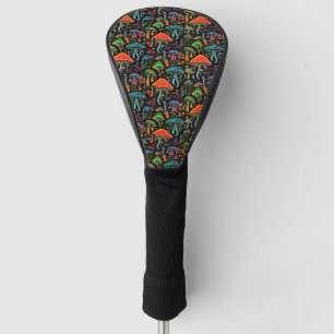 Retro Biolumineszenz Pilze Golf Headcover