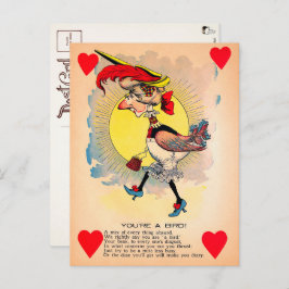 Retro Bird Vinegar Valentinstag Postkarte