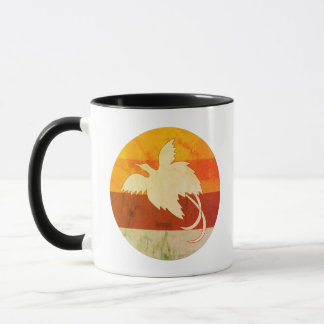 Retro BirdofParadise Sunset Tasse