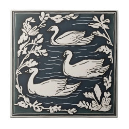 Retro Birds Vintag Jugendstil Swans Art Deco Fliese