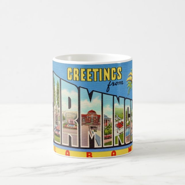 Retro Birmingham AL Gruß Tasse (Mittel)