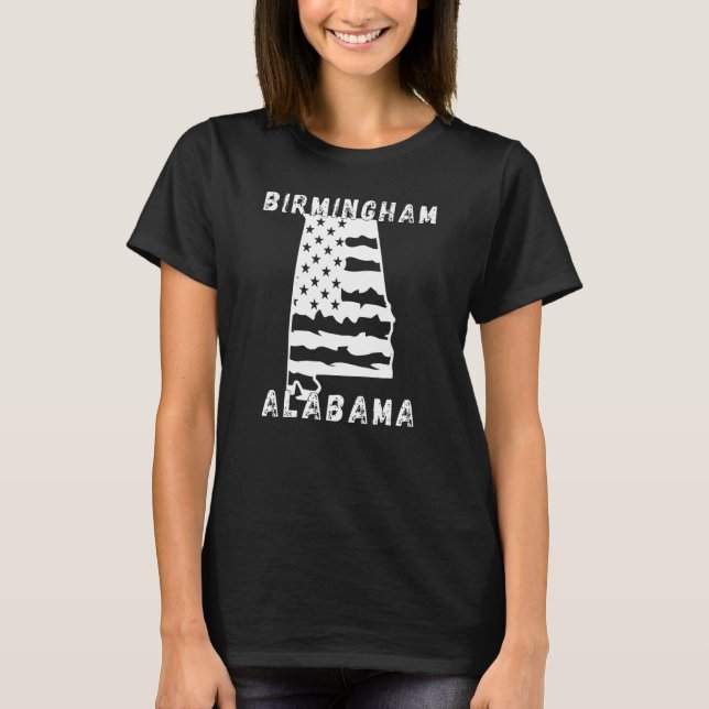 Retro Birmingham Alabama Apparel T-Shirt (Vorderseite)
