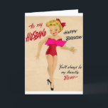 Retro Birthday Card für Ehemann Karte<br><div class="desc">Retro / Vintage Geburtstagskarte für Ehemann. Zu meinem Mann: Glücklich zum Geburtstag,  Du wirst immer mein Lieblingsbeau sein!!</div>