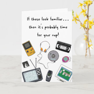 Retro Birthday Card für Freunde und Familie Karte