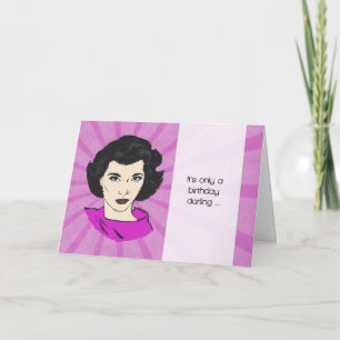 Retro Birthday Card mit Funny Getain Older Messa Karte