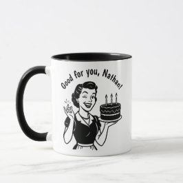 Retro Birthday Cheer Geschenk Tasse