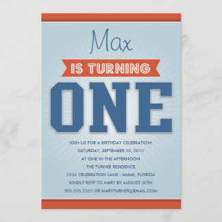 RETRO BIRTHDAY | ERSTER GEBURTSTAG EINLADUNG