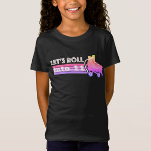 Retro Birthday Let's Roll Roller Skaten Party T-Shirt