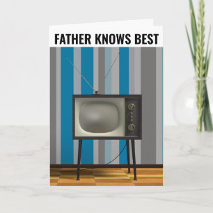 RETRO BIRTHTAG "VATER KNOWS BEST" GREETCARD KARTE