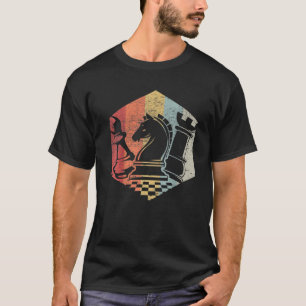 Retro Bishop Horse Rook Funny Schach Geschenk Idee T-Shirt