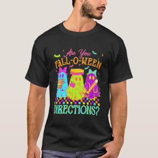 Retro bist du Fall O Ween Richtungen Lehrer Hallo T-Shirt