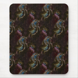 Retro Black Atomic Abstrakt Mousepad