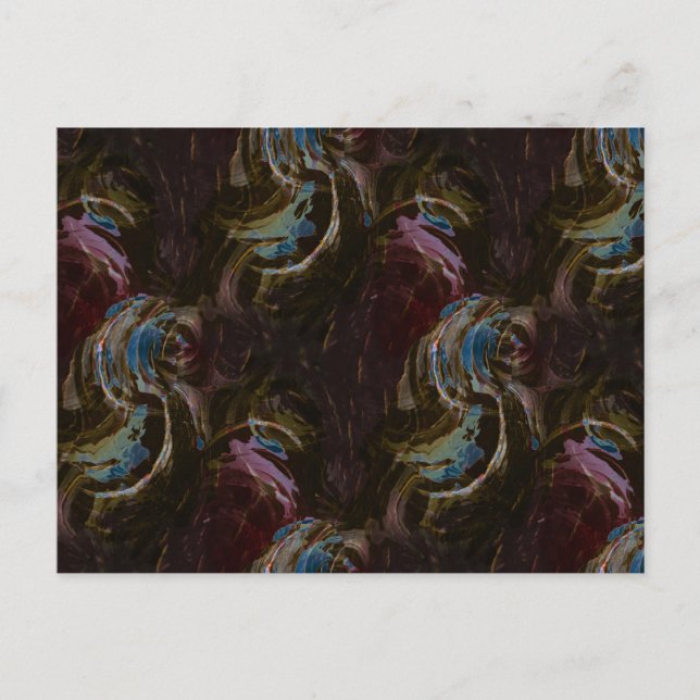 Retro Black Atomic Abstrakt Postkarte (Vorderseite)