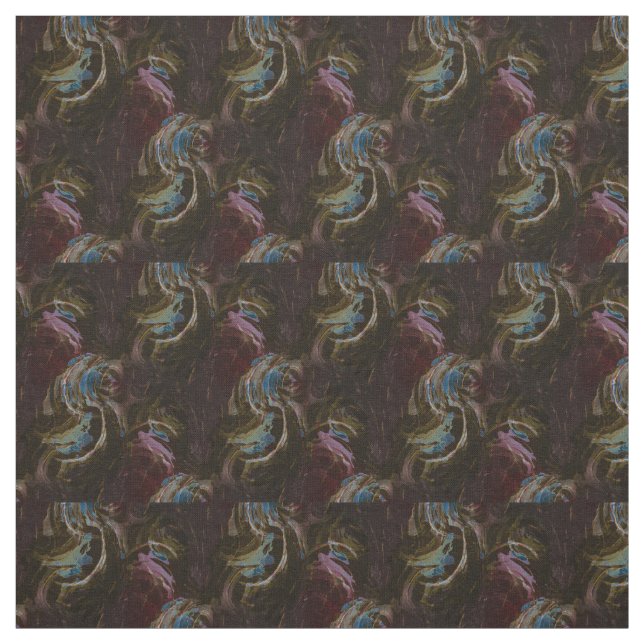 Retro Black Atomic Abstrakt Stoff (Muster)