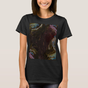 Retro Black Atomic Abstrakt T-Shirt