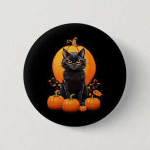 Retro Black Cat Halloween Pumpkleider Kostüm für F Button