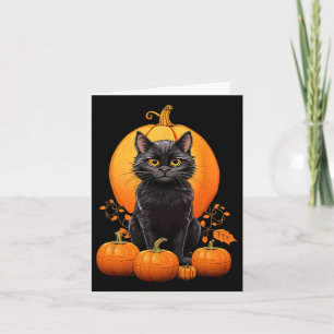 Retro Black Cat Halloween Pumpkleider Kostüm für F Karte