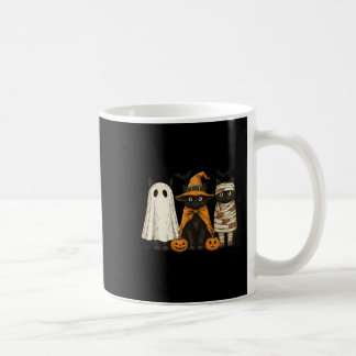 Retro Black Cat Hexe Beängstigend Halloween Pumpki Kaffeetasse