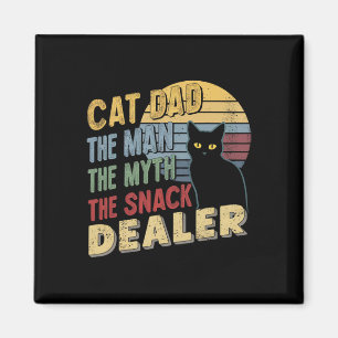 Retro Black Cat Vater Der Mann der Mythos Der Snac Magnet