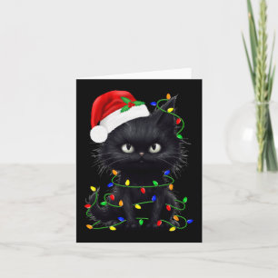 Retro Black Cat Weihnachten Spaß Katze Männer Frau Karte