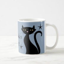 Retro Black Cats, Bauboom blau