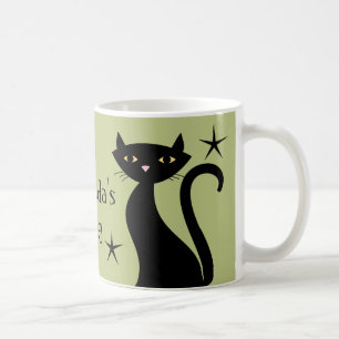 Retro Black Cats, Weizengras Kaffeetasse