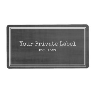 Retro Black Chalkboard Ihr persönliches Label Aufk