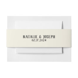 Retro Black Cream Hand geschrieben einzigartig küh Einladungsbanderole