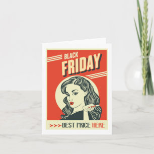 Retro-Black-Friday-Pop-Art-Pin-Up-Girl Karte