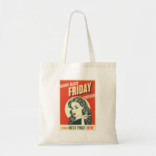 Retro-Black-Friday-Pop-Art-Pin-Up-Girl Tragetasche