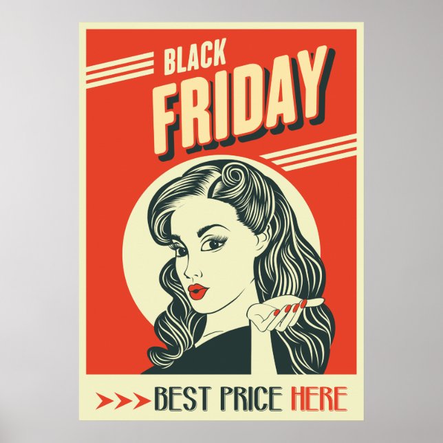 Retro Black Friday Poster (Vorne)