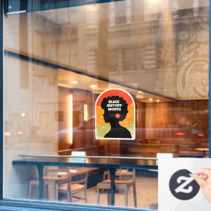 Retro Black History Monat Afrikanische Frau Fensteraufkleber