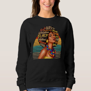 Retro Black History Monat Afrikanische Frau Königi Sweatshirt