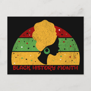 Retro Black History Monat Afrikanische Frau Postkarte
