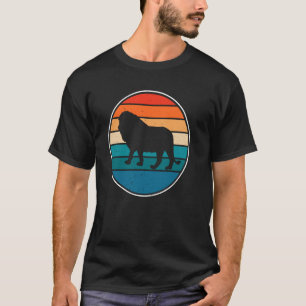 Retro Black Lion Vintag Style Niedlich Lion T-Shirt