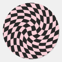 Retro Black Pink Pastellfarben Warted Karos überpr