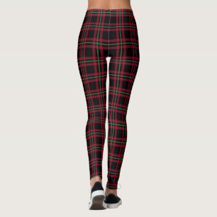 Retro Black Rockabilly Damen-Karo-Leggings Leggings