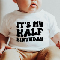 Retro Black seine halbe Geburtstag 6 Monate Meilen