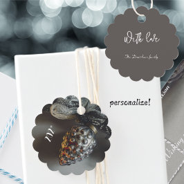 Retro Black Silver Weihnachtsdekorationen Geschenkanhänger