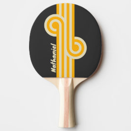 Retro Black Sun Loop mit Namen Tischtennis Schläger