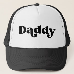Retro Black und White Papa Truckerkappe