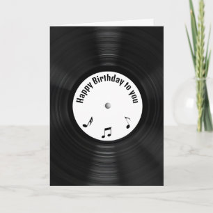 Retro Black Vinyl LP Record für Geburtstag Karte