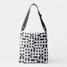 Retro Black White Crossword Puzzle Pattern