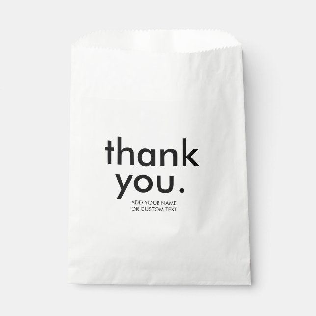 Retro Black & White | Kundenspezifische Dankeschön Geschenktütchen (Vorderseite)
