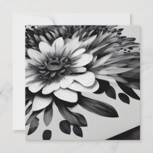 Retro Black & White Paper-Blume