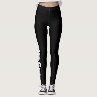 Retro Black & White Personalisiert Yoga & Pilates Leggings
