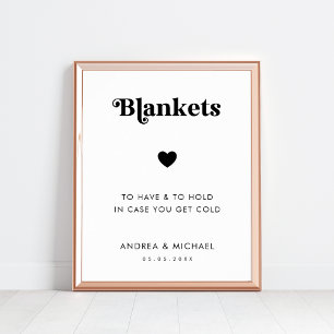 Retro Blankets zu haben und Hochzeiten zu halten Poster